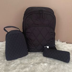 {Vera Bradley} Essential Large Backpack, Pencil Pouch, & Lunch Bunch Bag Bundle
